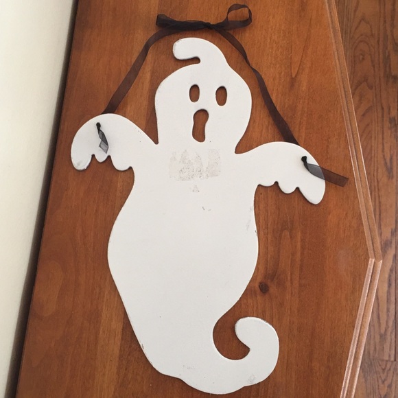 🐬 CLEARANCE ITEM: 13” Glittery Ghost Hanging Halloween Decoration - Picture 4 of 16